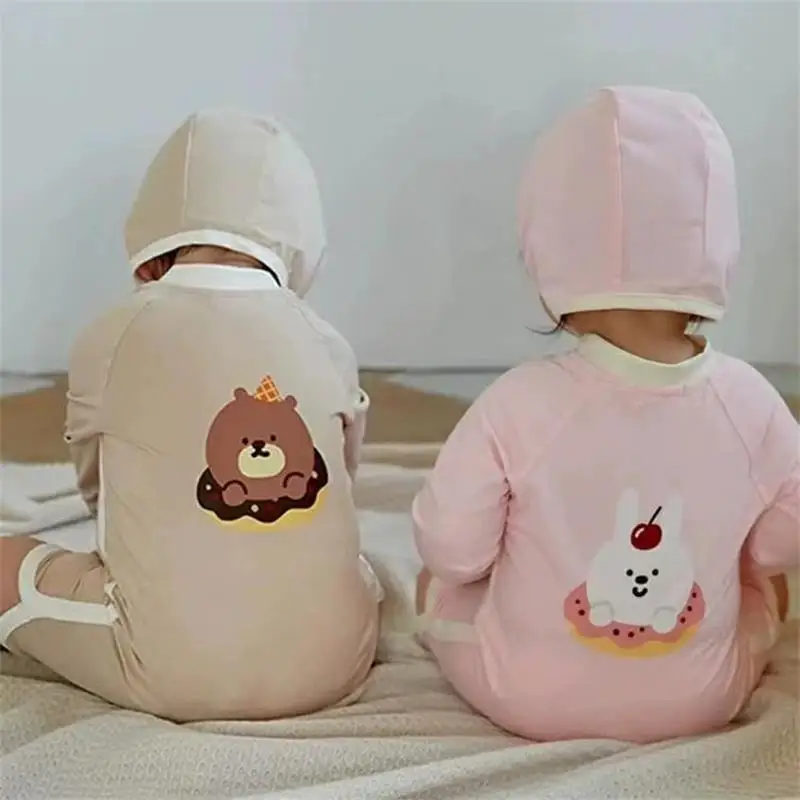 Kids swimsuits Korean Style New Children Girls Boys Swimsuit One Piece Long Sleeve Sunscreen Swimwear Infant Swimming Clothing