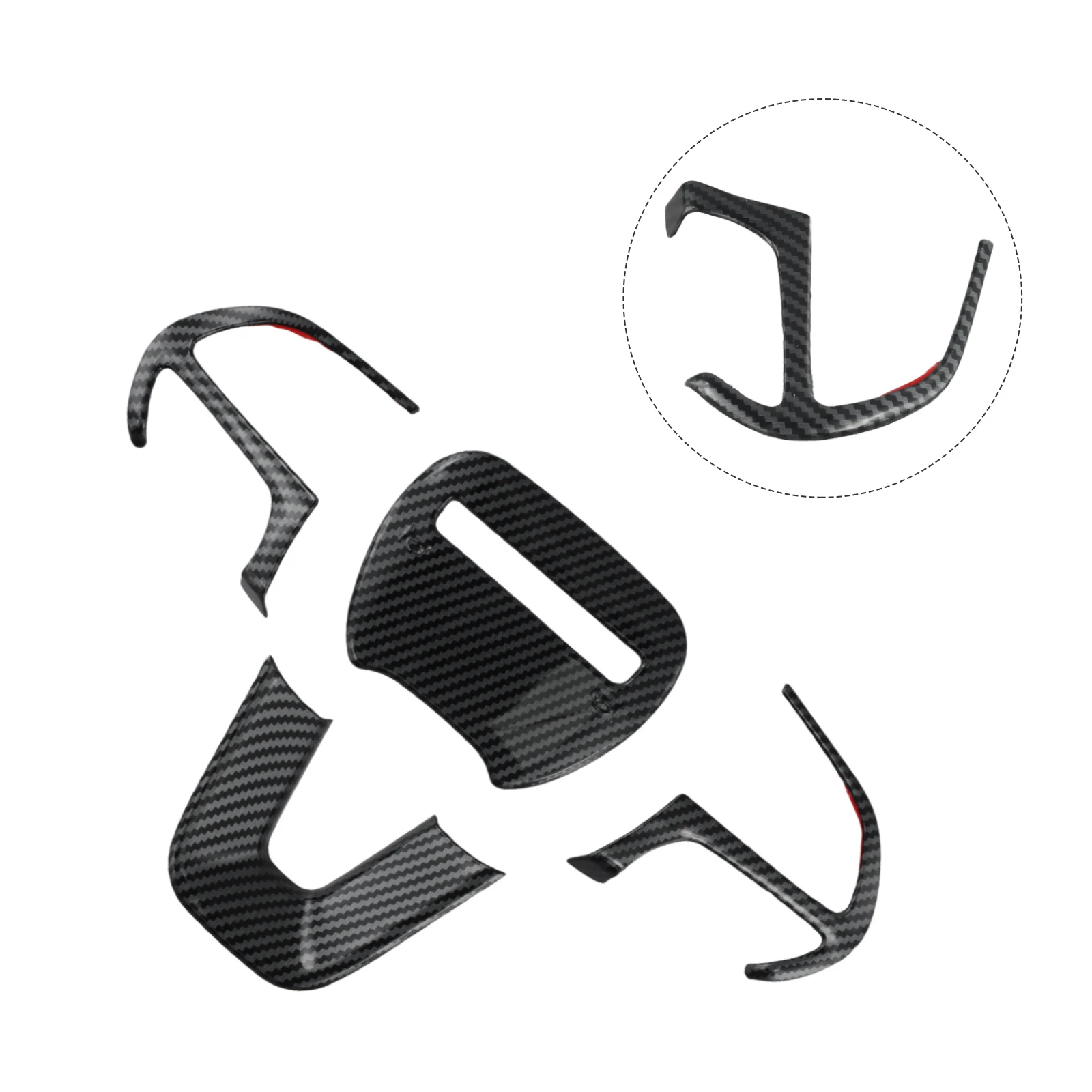 탄소 섬유 휠 트림 탄소 섬유 스티어링 휠 커버 간편한 설치 공장 사양 완벽한 일치