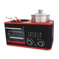 New Household Pink Breakfast, Maker 4 In 1 Steaming Baked Multifunction Breakfast Machine/ 1