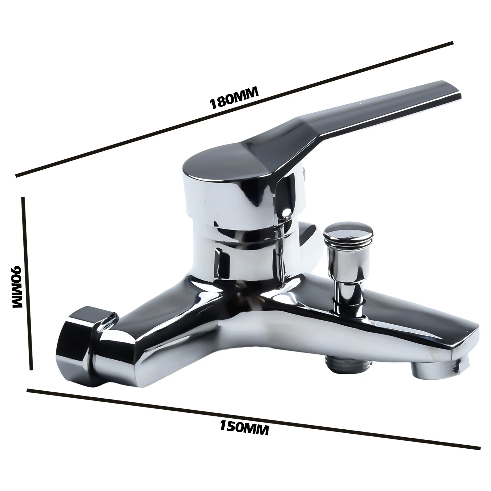 

Single Handle Faucet Wall Mounted Made from Durable Zinc Alloy For Hot and Cold Water Simple Modern Design Suitable for Any Home