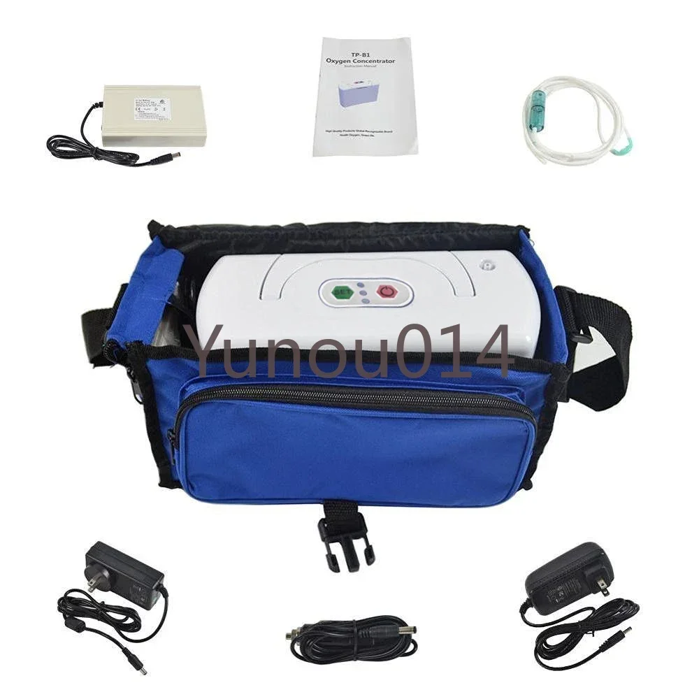 3L/min Portable Oxygen Concentrator with Battery Oxygen Generators Ventilator Sleep Mini Oxygen Machine for Home AC110-220V