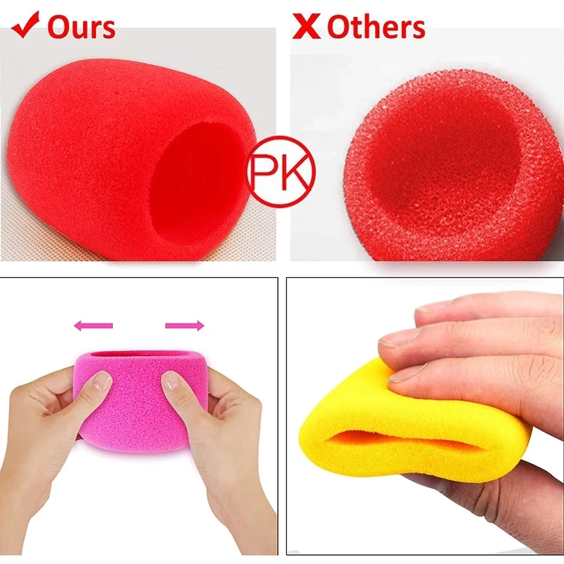 Microphone Cover Windscreen Foam Cover Pop Filter 1Pc 10 Colors for Studio Interview Karaoke DJ