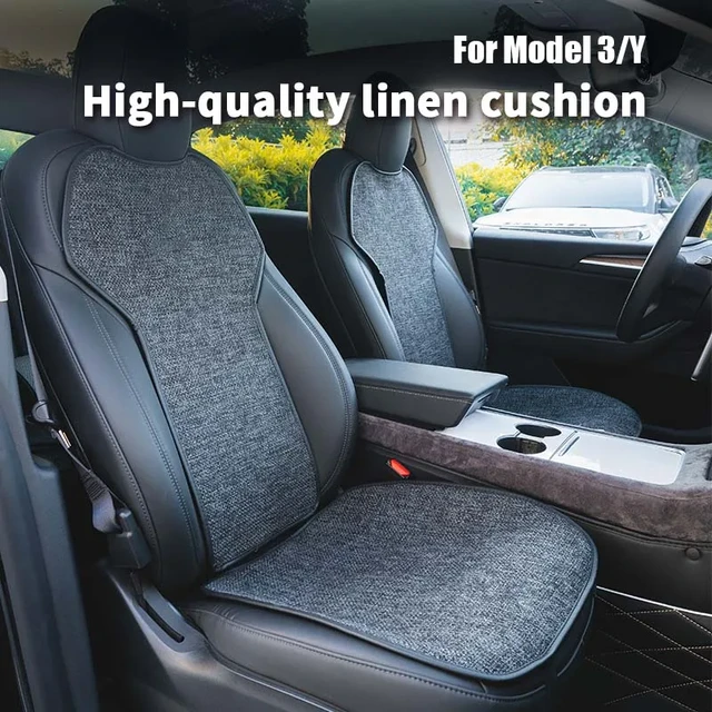 Coussin de siège de voiture pour tesla model 3 2018 – 2022 2023/Model Y,  housse de siège en coton, respirant et confortable, quatre saisons -  AliExpress