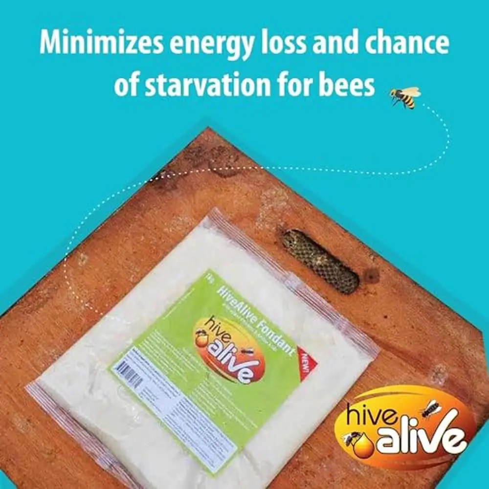 Bee Food Supplement with Hive Alive Prevent Starvation Boost Nutrition Bees Easy-to-Use Concentrated Dose Perfect Winter Feed
