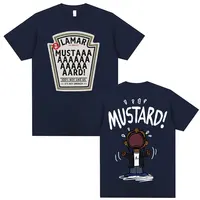 Kendrick Lamar Mustard T Shirts Unisex Harajuku Hip Hop Short Sleeve Popular Music T Shirt Men's Casual Cotton Oversized T-shirt 2