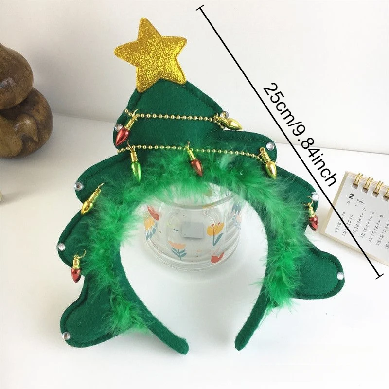 1PC Christmas hair accessories, funny Christmas tree headbands, party gift headbands