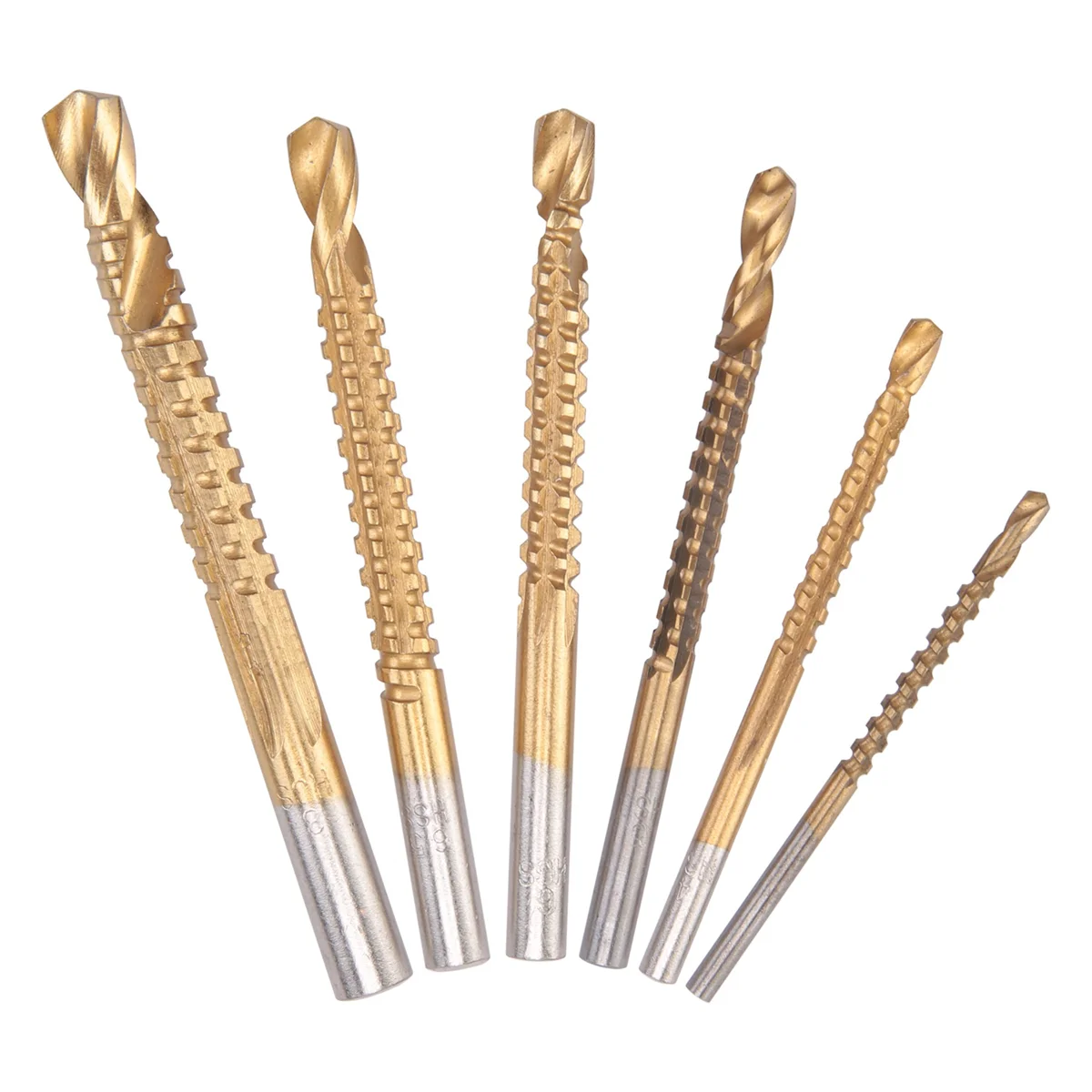 

6 pcs HSS Milling Drills Set Wood Drill Bits Drill Set for Wood Metal K075