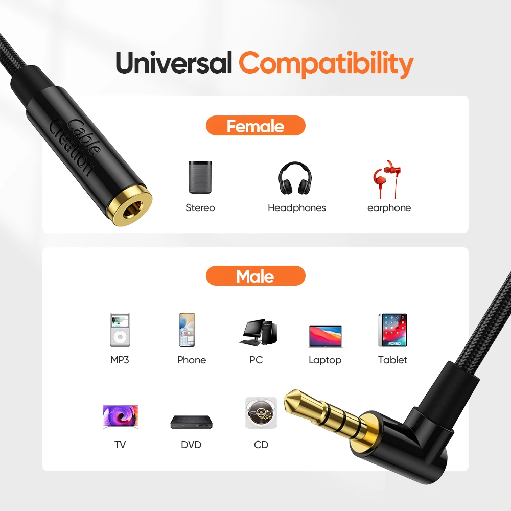  ׷ ̺ -   HiFi ̺,  ũ PC, 3.5mm trrs  ̺, 10 ft
