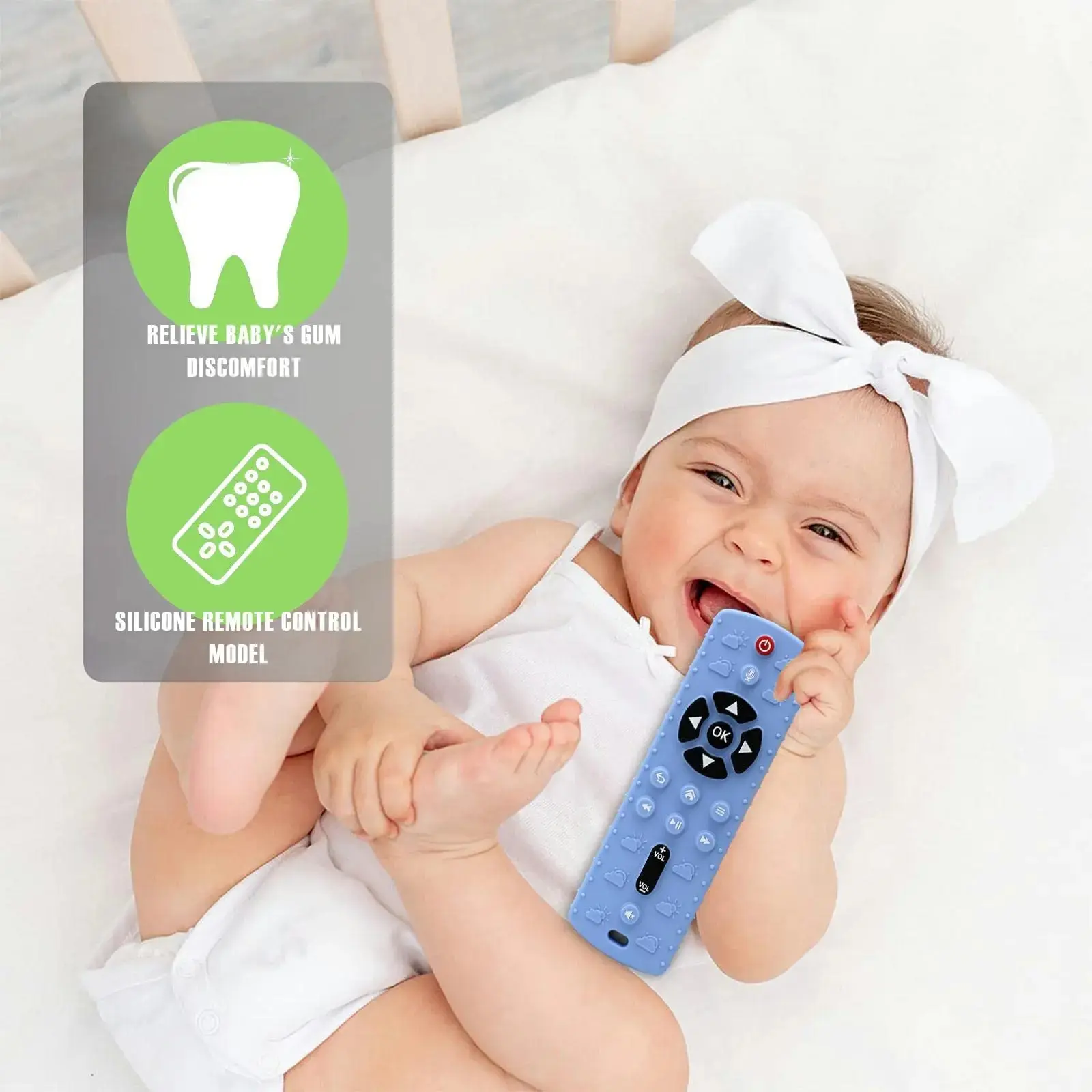 Silicone Baby Toys TV Remote Control Shape Teether Toy BPA Free Silicone Teething Chewing Toy Sensory Baby Accessories 1PC silicone teething toys