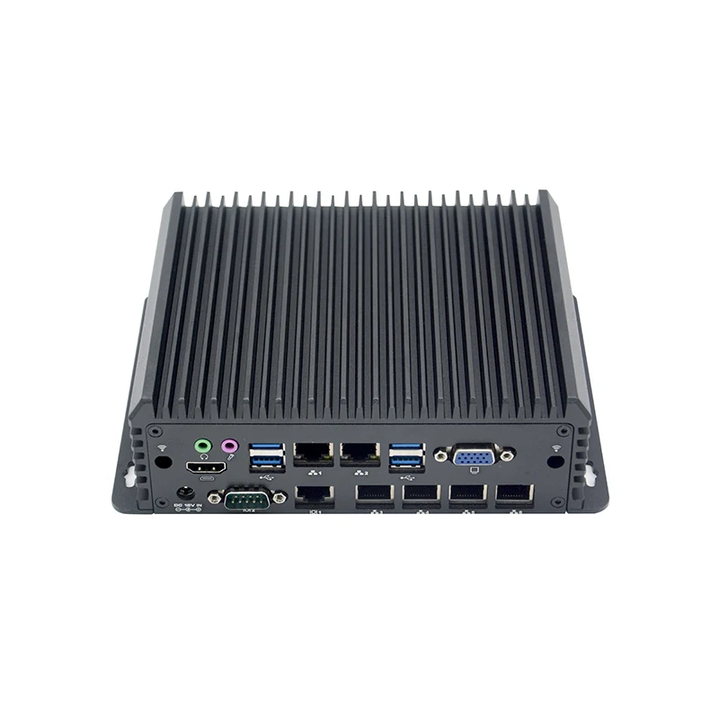 I3-8145U i5-8265u i7-8565u 산업용 팬리스 미니 PC 컴퓨터, 리눅스 윈도우 10 지원, VGA HDMI USB, 6 * RS232 COM, 2*1000M Lan