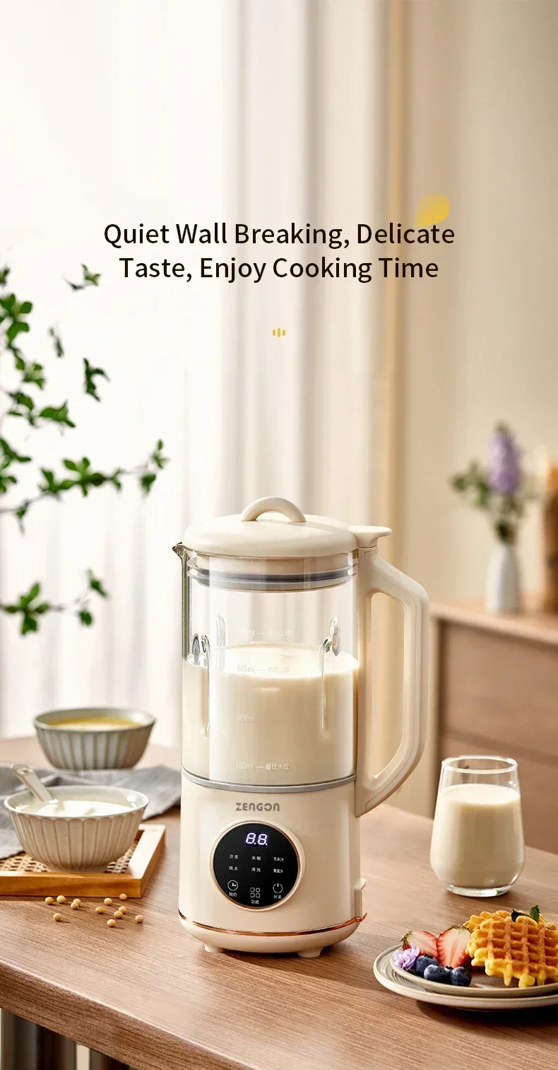 Description Picture 2 of item800ml Soy Milk Machine Electric Juicer Blender Mixer Soybean Milk Maker Wall Breaking Machine Rice Paste Maker Breakfast Machine