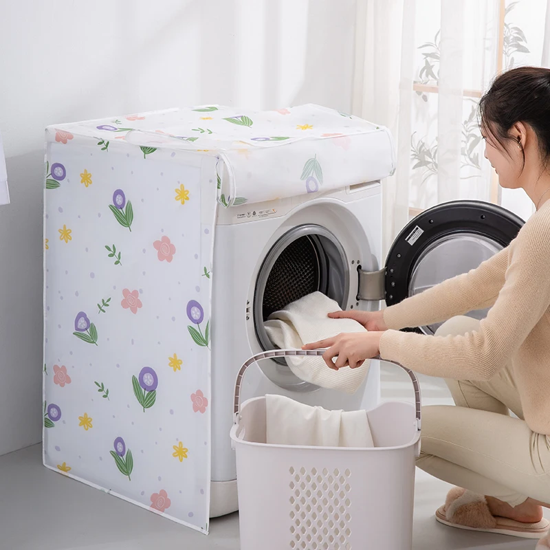 Washing Machine Cover Dust Cover Transparent Waterproof For Washing Machine
