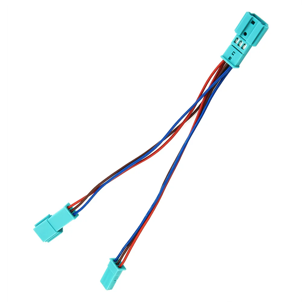 

1pcs Car Car Radio Y Type Adapter Cable Blue Metal Plastic Suitable For BMW 3 4 Series With Cup Holder LED 3-pin Adapter Cable