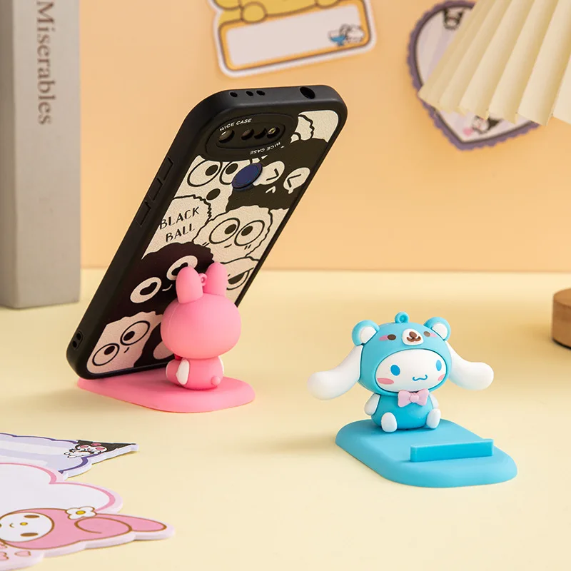 

Anime Sanrio Hello Kitty Mobile Phone And Tablet Holder Creative Cartoon Desktop Lazy Person Holder Gift Exquisite Decoration