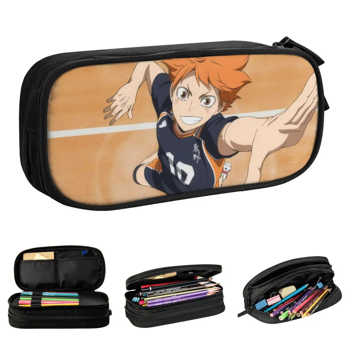 HTTDSLF Astuccio Scuola, Astuccio Grande Capacità con 3 Scomparti, Astuccio Portapenne, Portapenne Cancelleria Organizer, Pencil Case, per Scuola e Ufficio