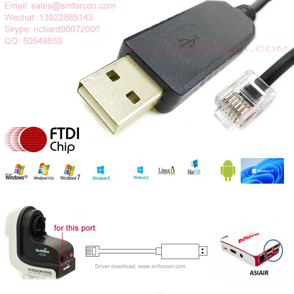 Asiair Goto Cable For Azgti To Pc Eqdirect Usb Skywatcher Heq5 Eq6 Eq6pro Eq8 Synscan Eqmod Pc Hardware Cables Adapters Aliexpress