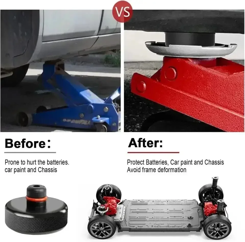For Tesla Model3/Y/S/X Rubber Lifting Jack Pad Adapter Lift Point Repair Tool Pucks Chassis Stands Styling Suitable Accessories