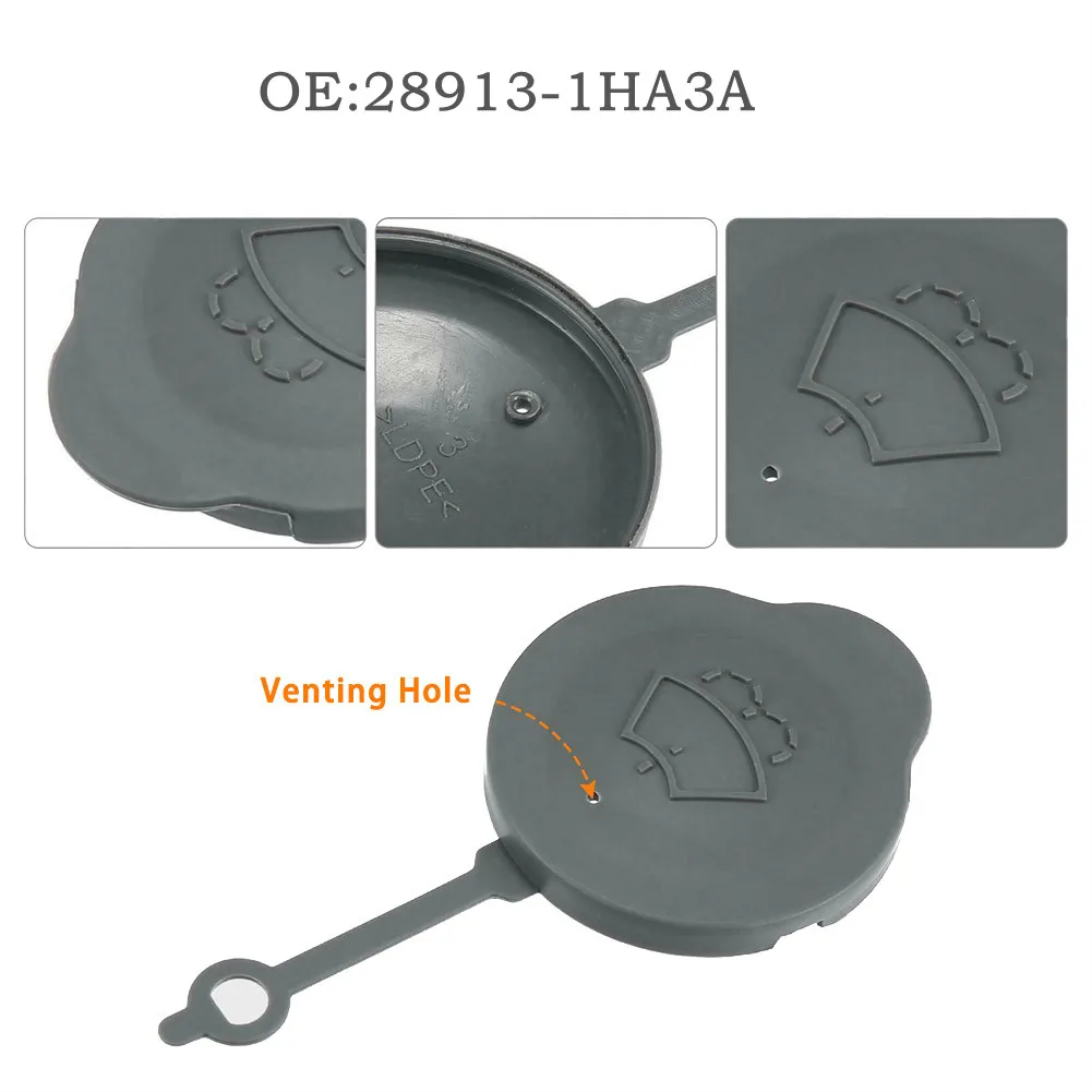 Auto Wischer Waschflüssigkeit Kappe Für Nissan Für Micra K13 2011-2016 Scheibenwaschbehälter Tank Abdeckung Kunststoff 12,5x6x0,8 cm – Detail 6