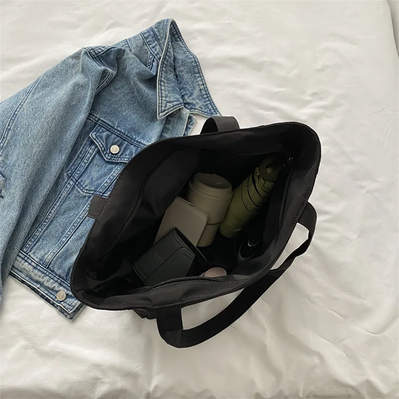 2023 New Commuter Bag Female Shoulder Canvas Tote Bag Large Capacity Simple Storage Bag Trend Fashion Handbag