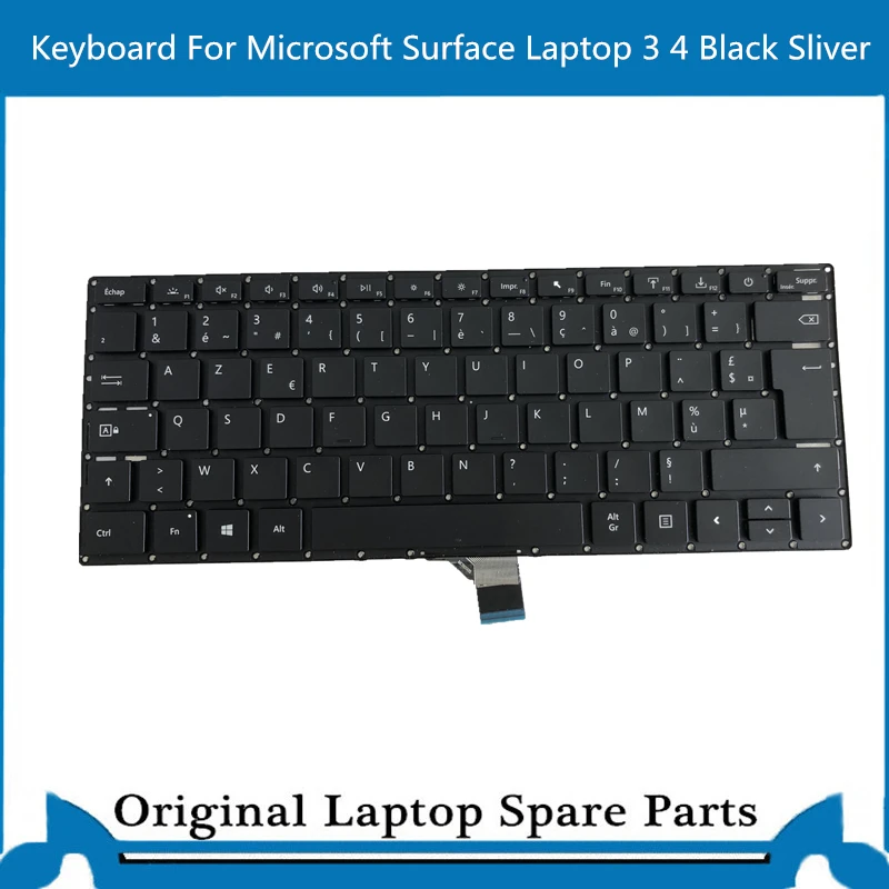 

Original for Microsoft Surface Laptop 3 Laptop 4 Keyboard 13.5 15 Inch FR French Layout Black 1866 1867 1951 1950