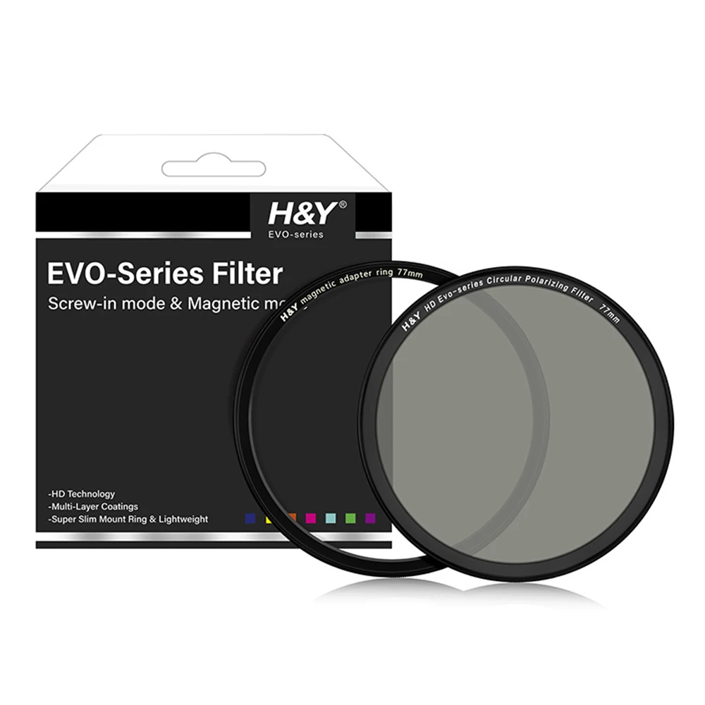 H&Y HD Evo Series Camera Lens Magnetic CPL Filters Circular