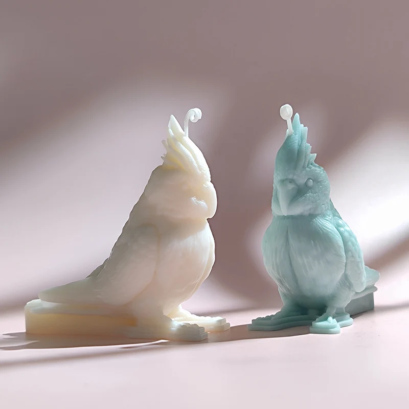 Parrot Candle Mold Cute Bird Animal Desktop Ornament Chocolate Cake Mold