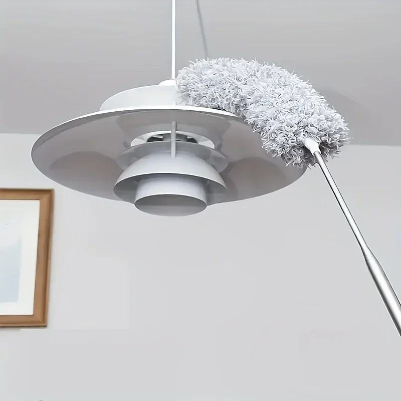 Feather Duster 2.8M Extended Chicken Extendable and Curved Ceiling Cleaning Broom Household Electrostatic Dust Collector
