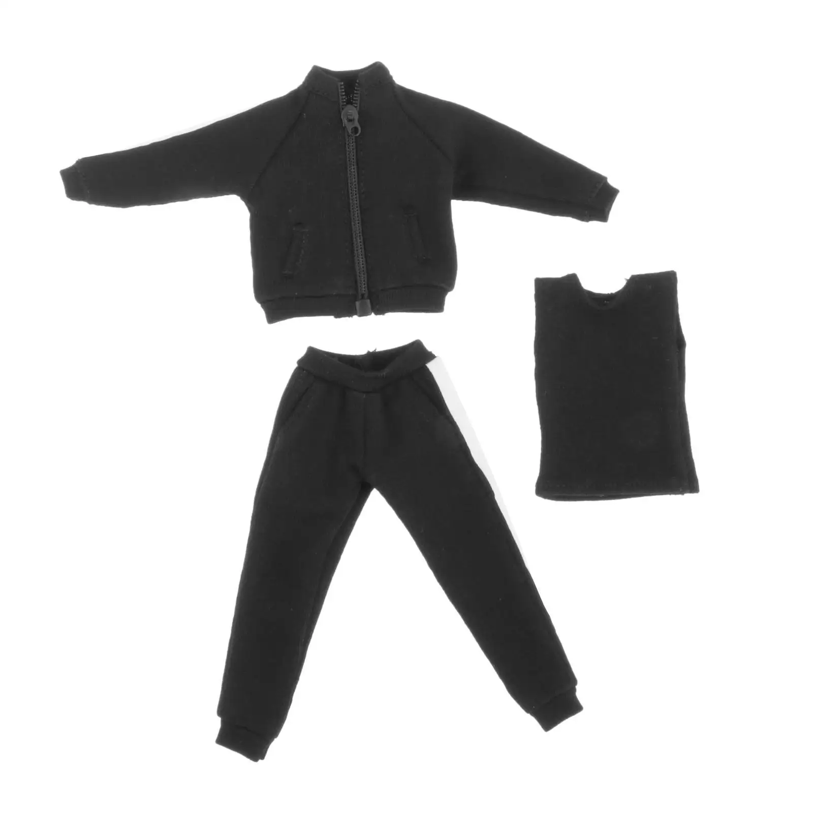 

1/12 Scale Miniature Male Doll Tracksuit Set Handmade Classic Sportwear Suit for 6inch Male Soldier Figures BJD Doll Accessories
