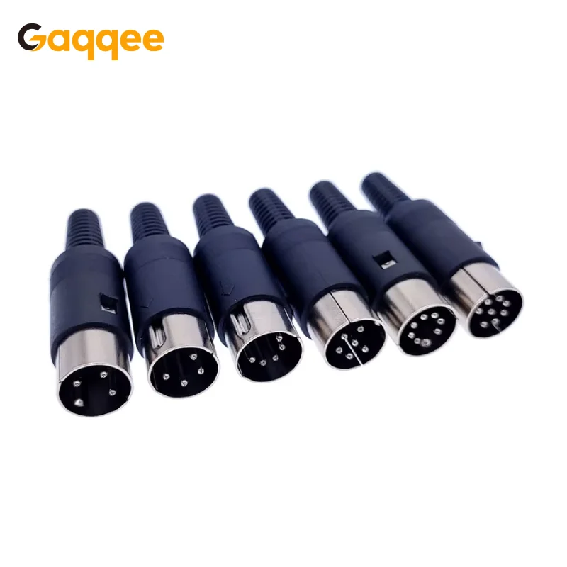 Wire Connector 1Pcs Male Plug /Female Socket DIN Connector 3/4/5/6/7/8 PIN Chassis Cable Mount With Plastic Handle