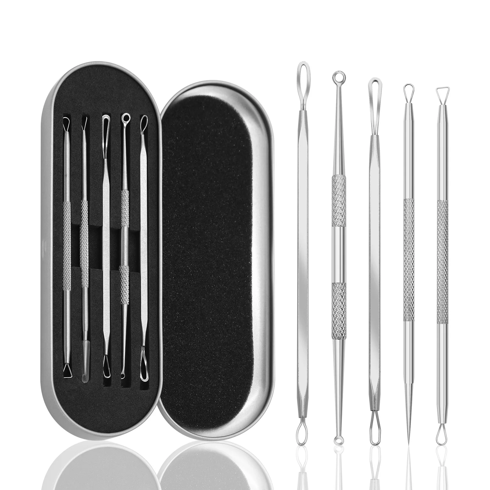 Blackhead Pimple Needles Remover Facial tools Kit Needles Acne Remover Deep Pore Clean Skin Extracto Care Stainless Steel Set