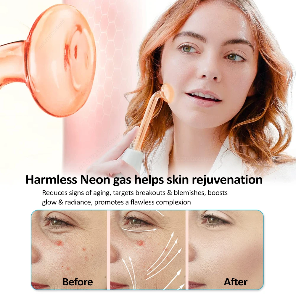 Portable 4-in-1 Handheld Electric Neon Wand for Face Skin Beauty High Frequency Facial Therapy Acne Treatment Tool 5 Portable 4-in-1 Handheld Electric Neon Wand for Face Skin Beauty High Frequency Facial Therapy Acne Treatment Tool 5