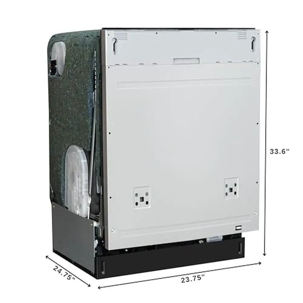 24" Stainless-Steel Panel-Ready Dishwasher 14 Place Settings 45 dB Energy Star Certified Slide-Out Racks Top Utensil Rack Quiet 3
