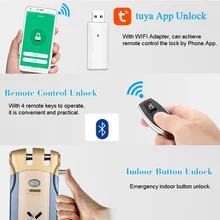 

Wafu 019 tuya smart Door Lock wifi Smart Lock Remote Control Locks Electronic Keyless Door Locks Phone Control Fingerprint Lock