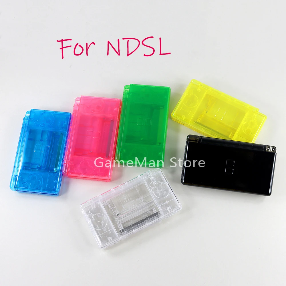 

10sets Clear Housing case with buttons kit for NDSL Case Shell full set Replacement Housing Shell Case Cover For Nintend DS Lite