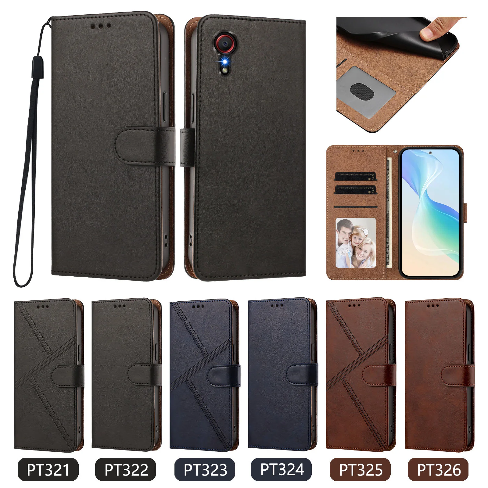 Elegant Leather Flip Wallet Phone Case with Card Slots - Protective Cover