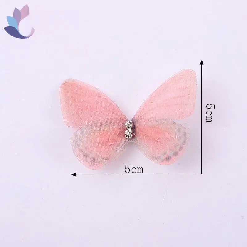 5cm 20pcs 3D Butterfly Appliqué Mesh Patch for DIY Crafts and Decorations