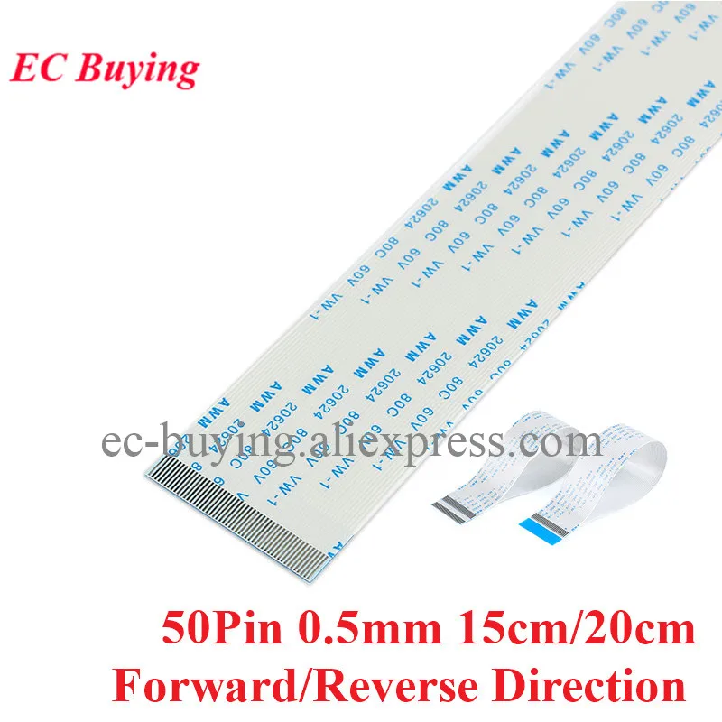5pcs-lot-FPC-FFC-50Pin-Ribbon-Flexible-Flat-Cable-Wire-Pitch-0-5mm-15cm ...
