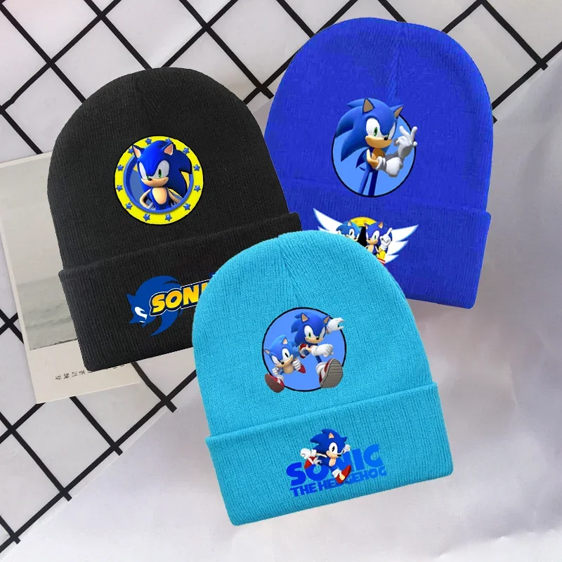 Sonic-Knitted-Hat-Anime-Game-Hedgehog-Cartoon-Children-Adult-Knit-Cap ...