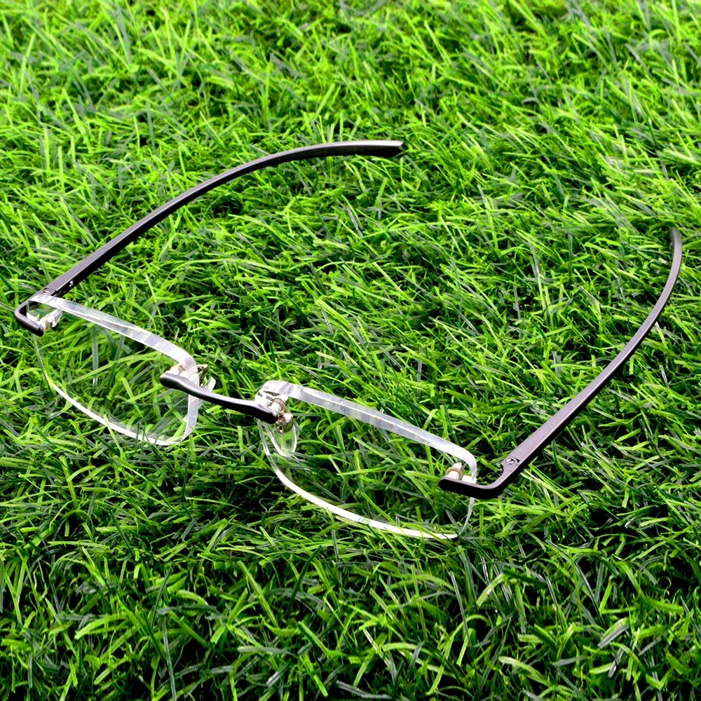 

Rimless Al-mg Alloy Light Weight Luxury Hinge Exquisite Temples Oval Anti-fatigue Reading Glasses +0.75 To +4