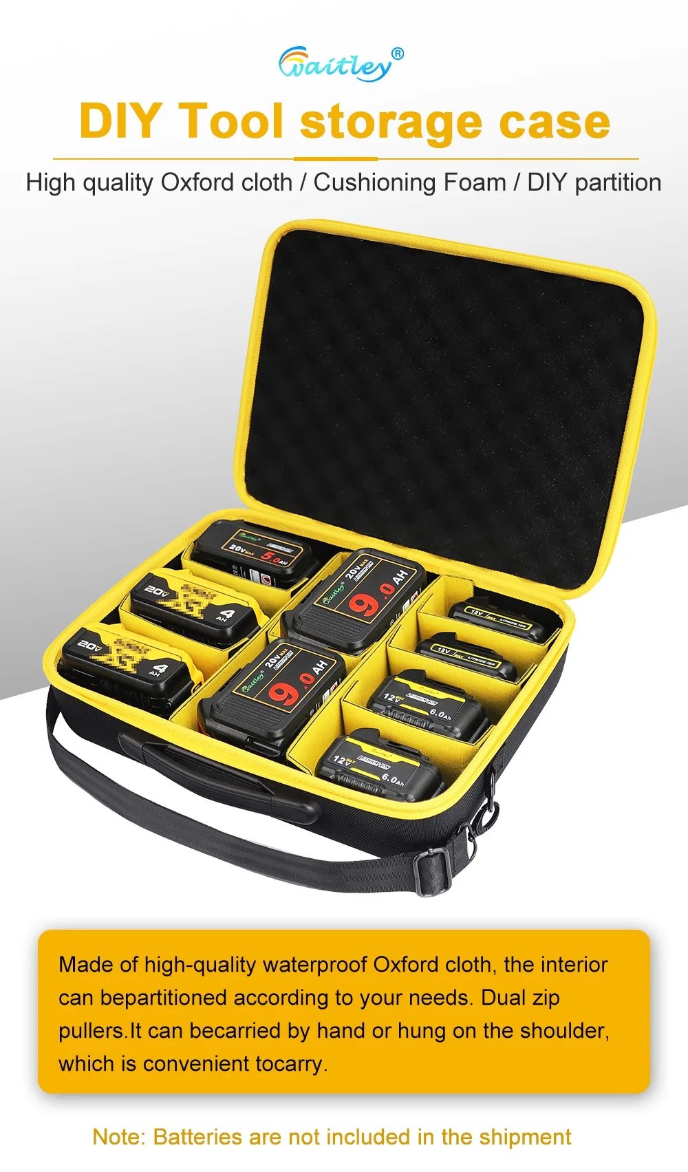 Portable Power Tool Battery Storage Case Waterproof accessories box For DEWALT e