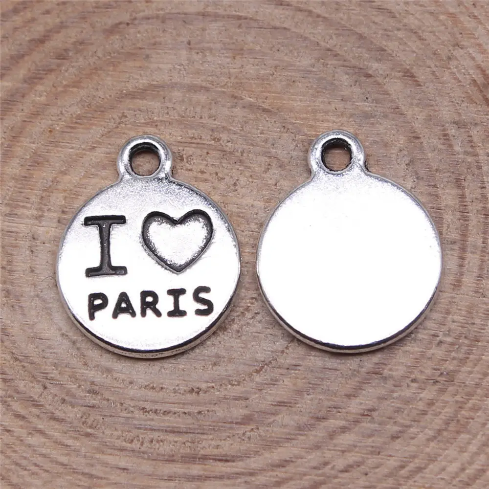 

Nail Charms I Love Paris Charms Jewellery 12x12mm 20pcs