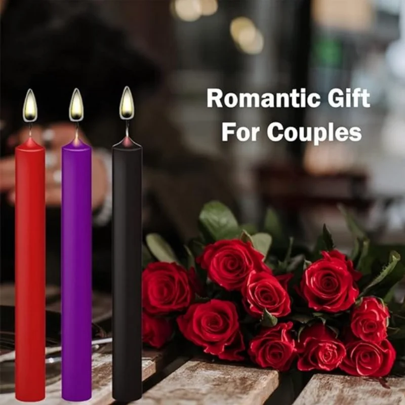 3pcs Low Temperature Sex Candles BDSM Low Heat Massage Candles Romantic Passion Play Wax for Lovers Couples Erotic SM Dols Toys
