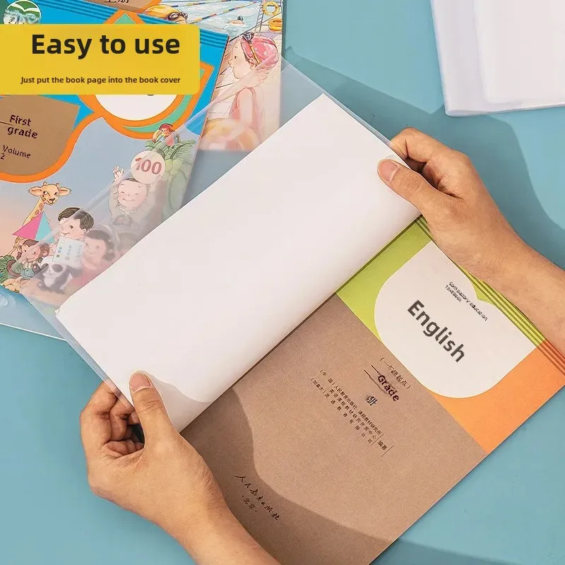 Thickened Transparent A4/16k/32k Waterproof Book Cover Protective Case No Cutting Required Eco-friendly Student Textbook Sheet