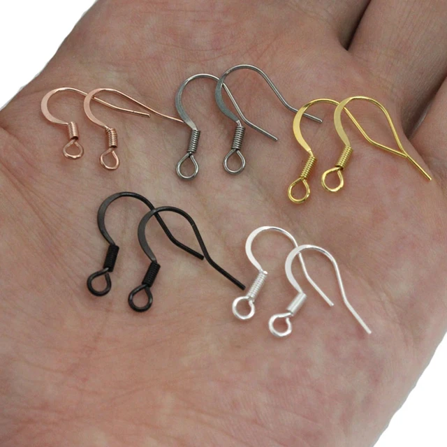 100pcs 20*17mm Gold Antique bronze Ear Hooks Earrings Clasps Findings Earring  Wires For Jewelry Making Supplies Wholesale - AliExpress