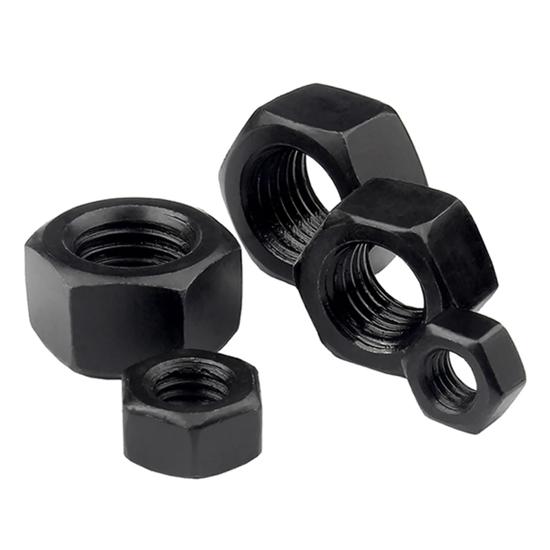 

M2 M2.5 M3 M4 M5 M6 M8 M10 M12 M14 M16 M18 M20 M22 M24 M27 M30 Hex Nuts Grade 8.8 Black Carbon Steel Metric Hex Nuts