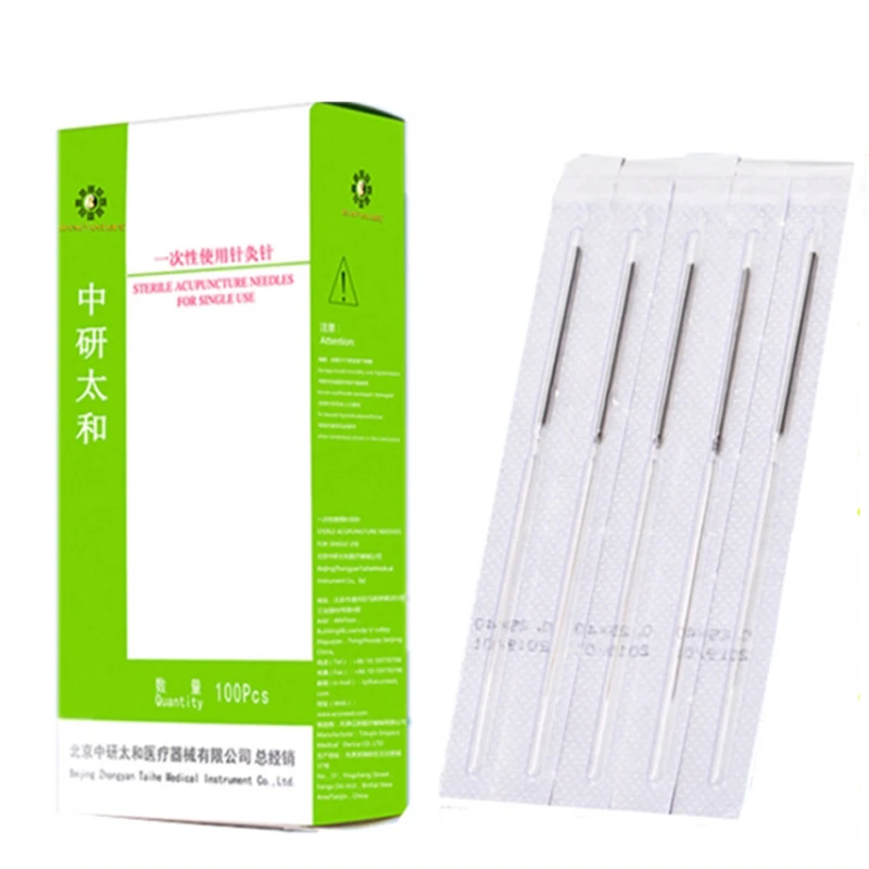 100pcs/box Zhongyan Taihe Acupuncture Needle Disposable Needle Face Beauty Body Acupuncture Point Massage Needle disposable acupuncture needle