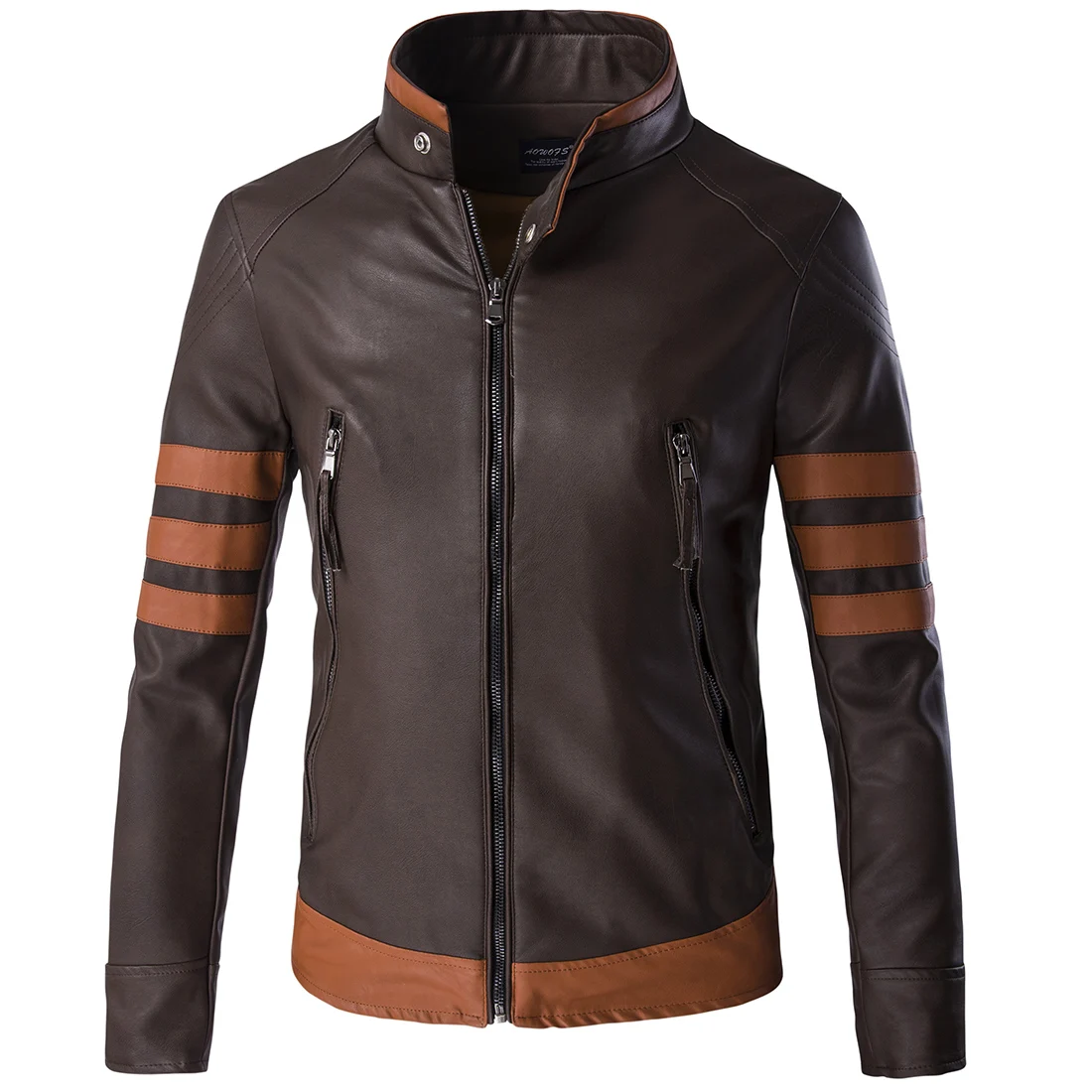 

Chaqueta de cuero Logans para hombre, chaqueta de cuero loбезno para motocicleta
