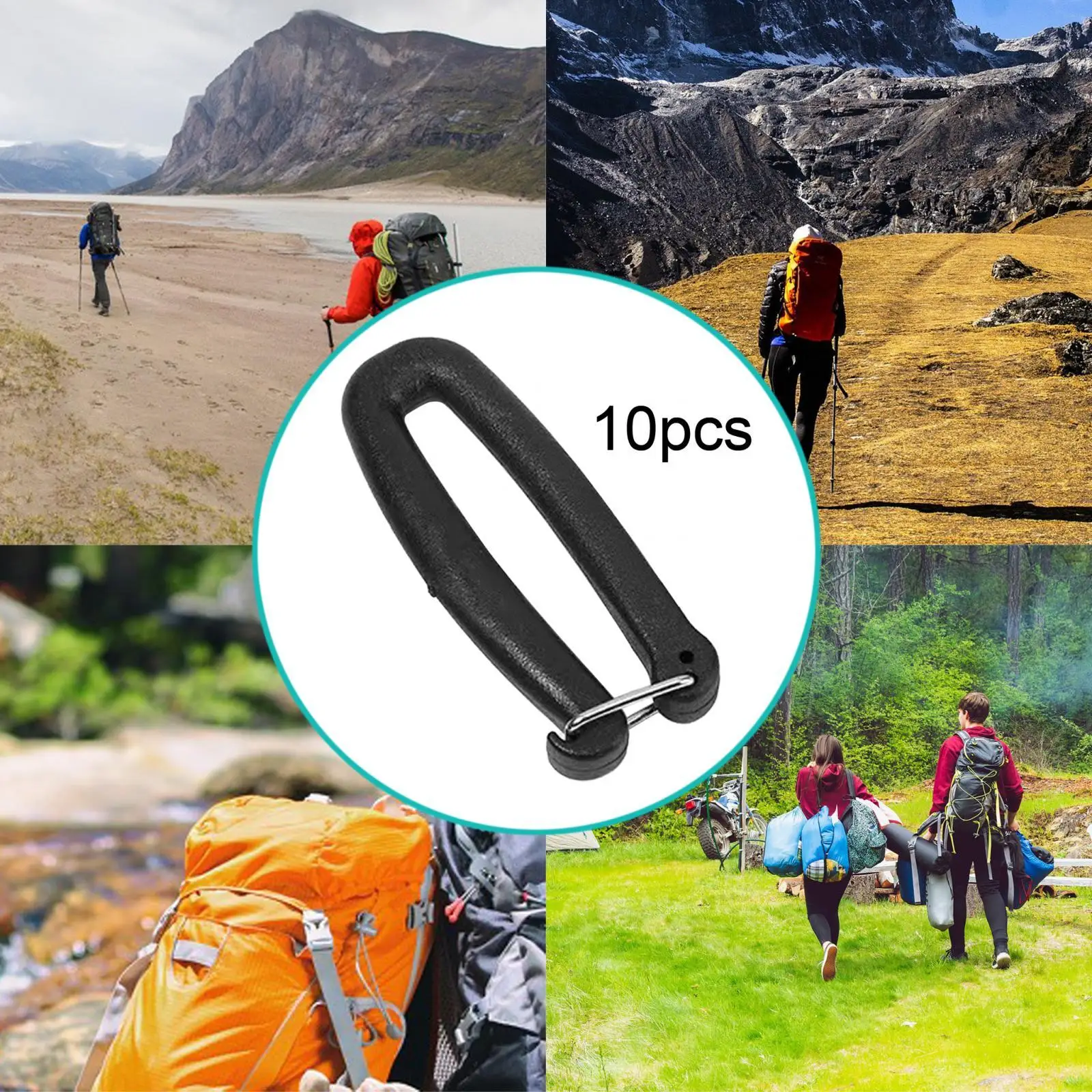 10Pcs Webbing Strap Hook Keys Chain Clip Repair Tools Attachments Webbing Buckle for DIY Fishing Suitcase Outdoor Accessories key chain clip carabiner belt clip