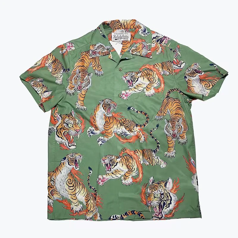 

Tiger WACKO MARIA Shirt Men Women Top Version Limited Edition Hawaiian WACKO MARIA Shirts