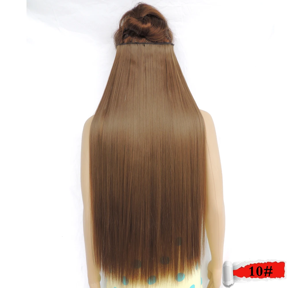 Xi.rocks WJZ12070 5piece/Lot Synthetic Clip in Hair Extensions Length Straight Hairpiece Clips wig Matte Fiber Spice Color wigs